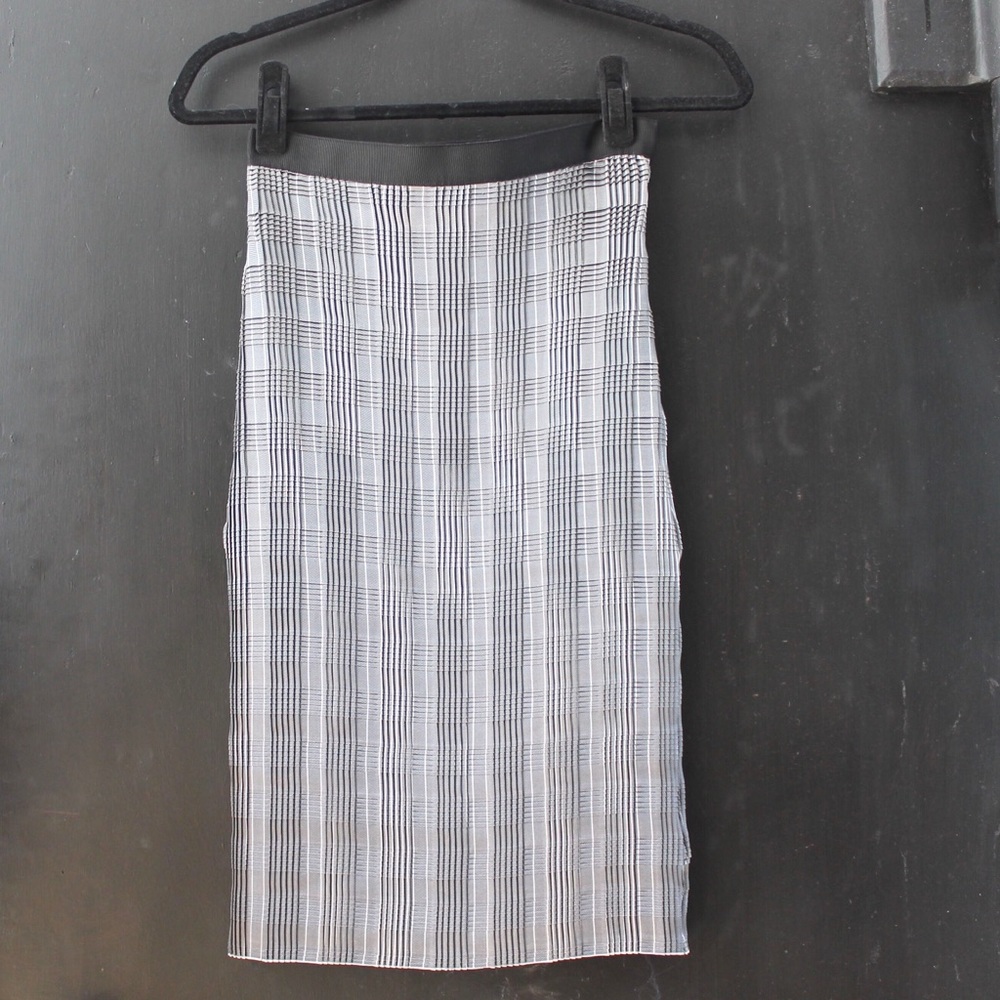 Alexander Wang Grey Razor Pleated Skirt